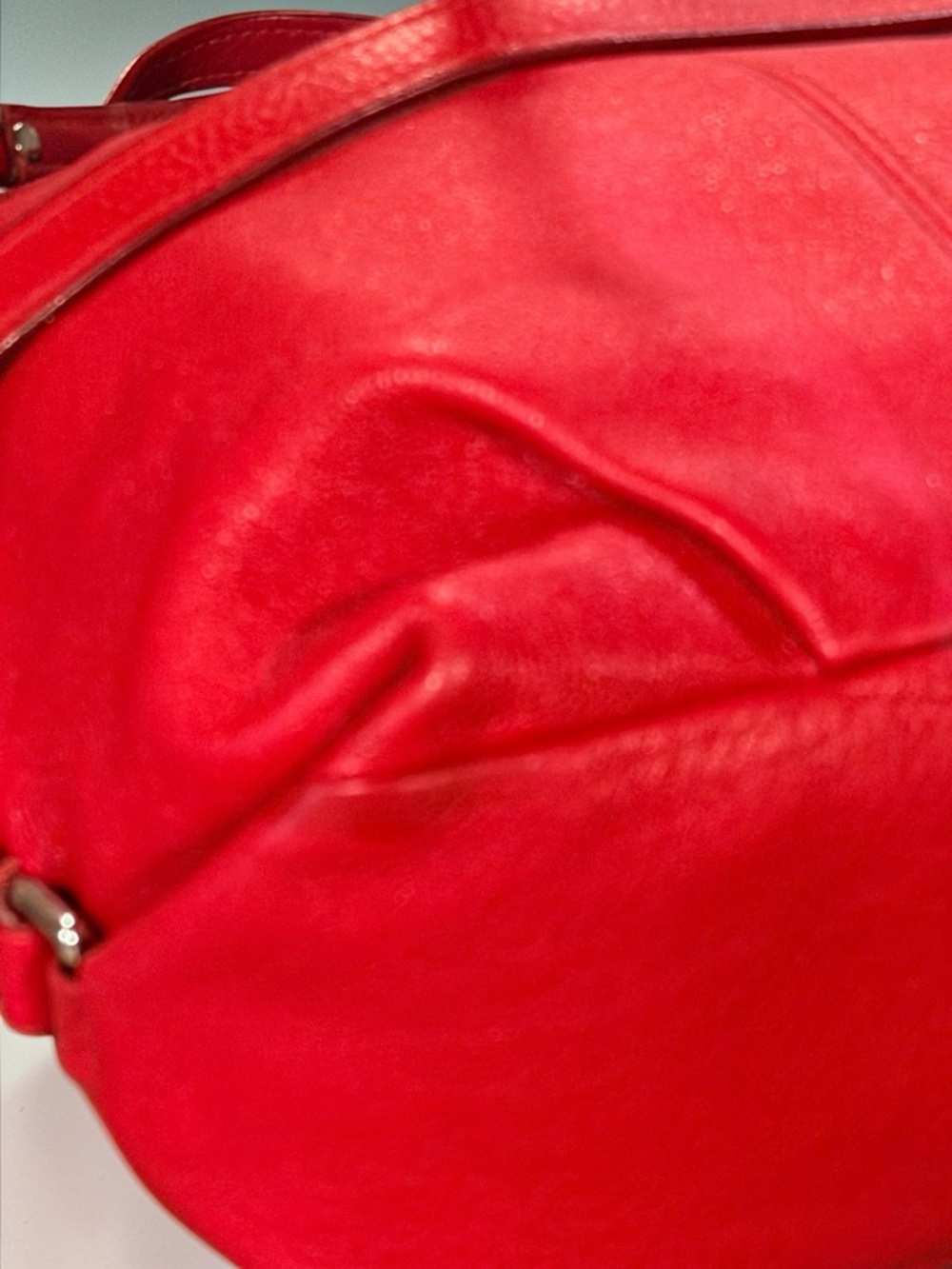 COACH Brooke Red Leather Hobo Shoulder Bag 14142 - Picture 8 of 14